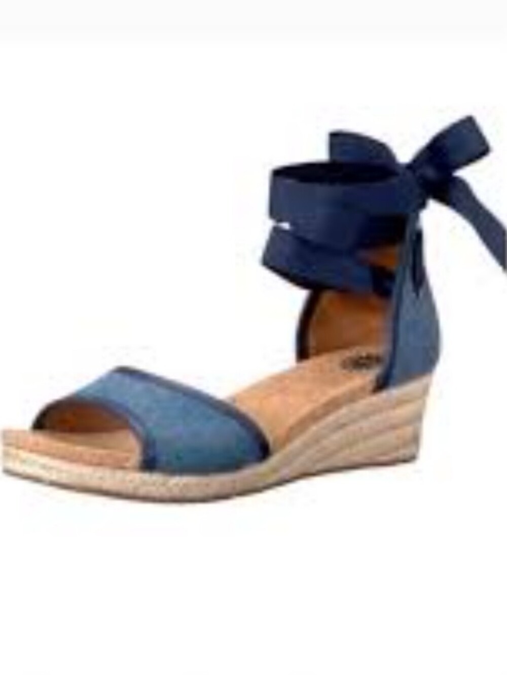 Ugg Blue Women's Espadrille Wedge Sandals with Ankle Tie_10
